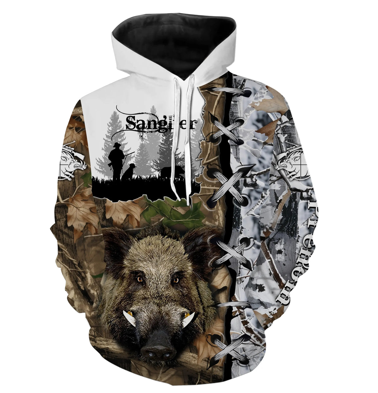 T-shirt anti UV manches longues chasse sanglier camo Realtree, vêtement halieutique pour battue automnale