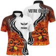 Polo Billard Personnalisé avec Prénom et Nom d'Équipe | Motif Unique Billes de Billard en Feu | Vêtement de Billard Signature - CT01072312 Polo Homme