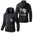 Veste Imperméable et Coupe-Vent Personnalisée - Poisson Carnassier, Pêche Du Brochet, Cadeau Orignal Pêcheur - CT05092355 Noir