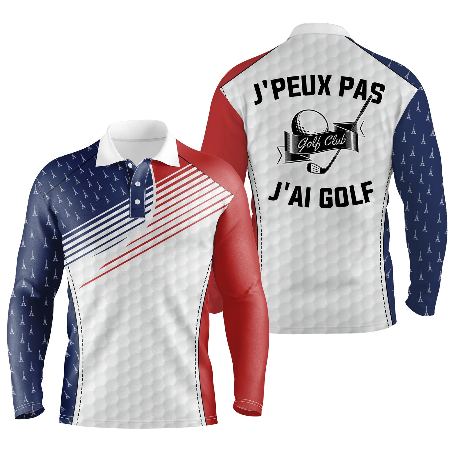 Polo Golf Homme Femme, Cadeau Original Golfeur - CT06082215 - Polo Manches Longues Unisexe