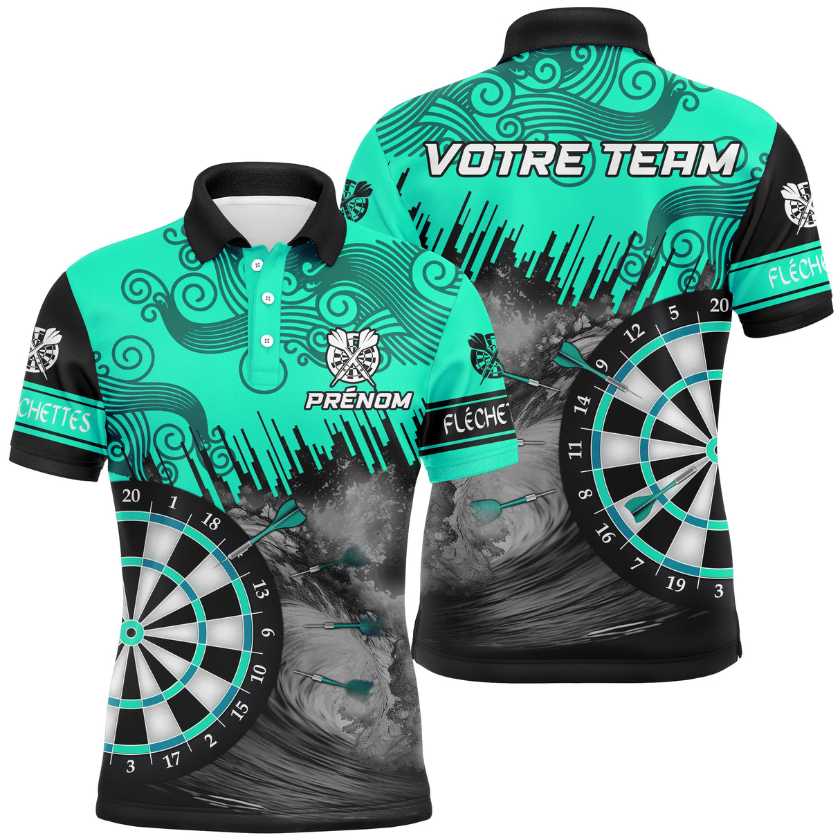 Maillot bowling personnalisé homme vert kaki, variante coloris pour team et club
