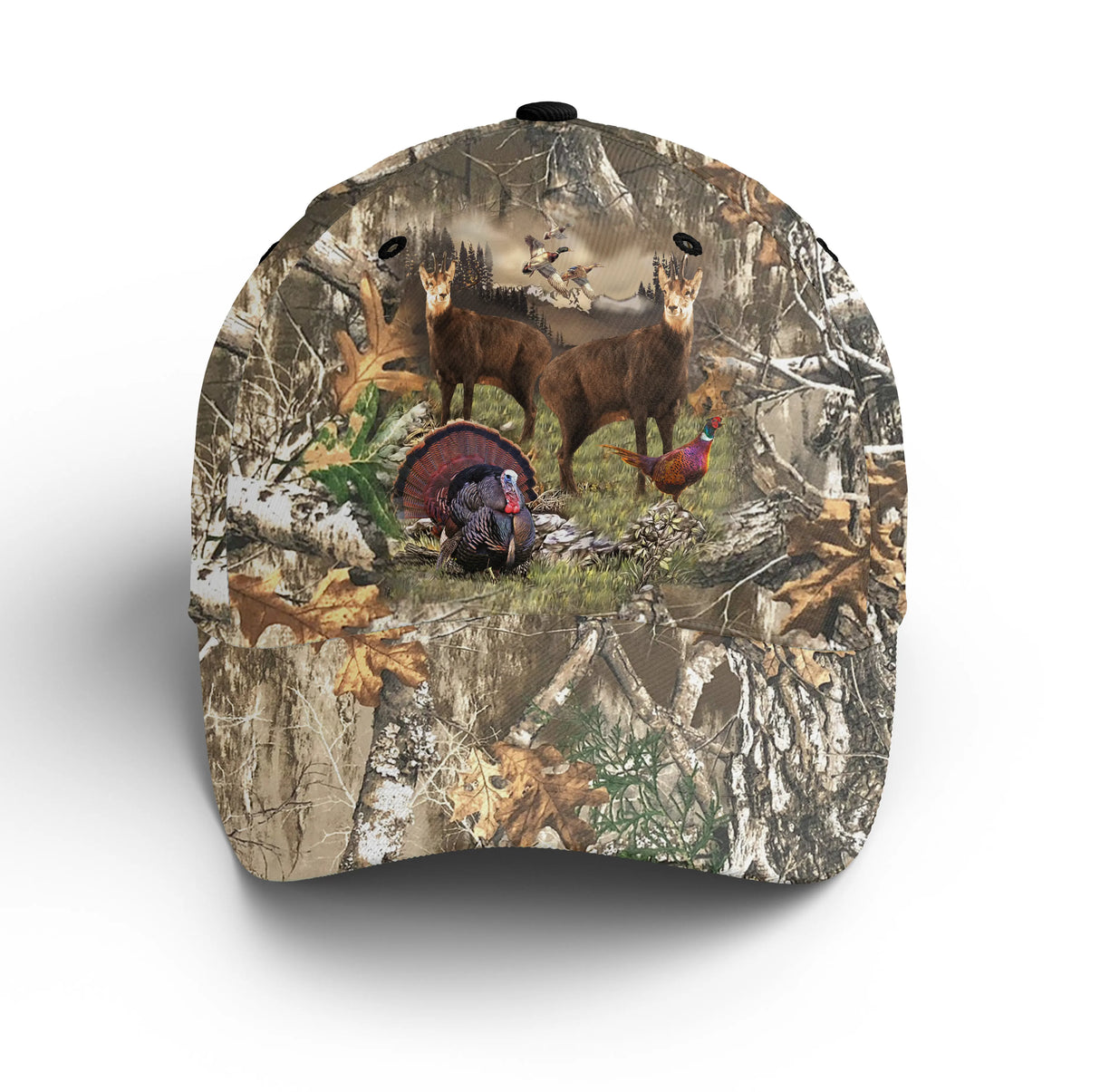 Casquette chasseur chamois camouflage forêt brun ocre traque alpine chasse unisexe