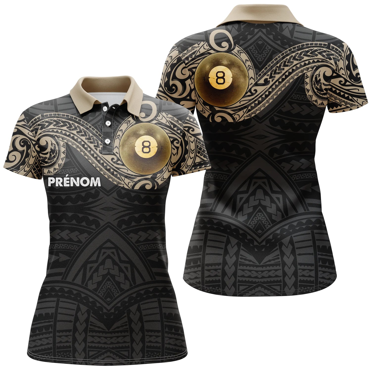 Polo De Billard Professionnel Personnalisé JEU DE LA 8 , Polo Sport Homme Femme Manche Court Et Manche Longue - CT27062315 Polo Femme