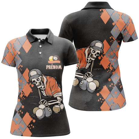Polo De Billard Professionnel Avec Prénom Personnalisé, Cadeau Idéal Pour Joueur De Billard - CT27062328 Polo Femme