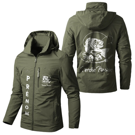Veste Imperméable Personnalisée Pour Pêcheur, Pêche À La Perche, Cadeau Original Pêcheur - CT29112339 - Vert Militaire