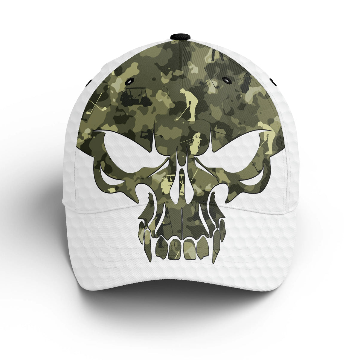 Casquette golf crâne camouflage bleu blanc design audacieux unisexe parcours