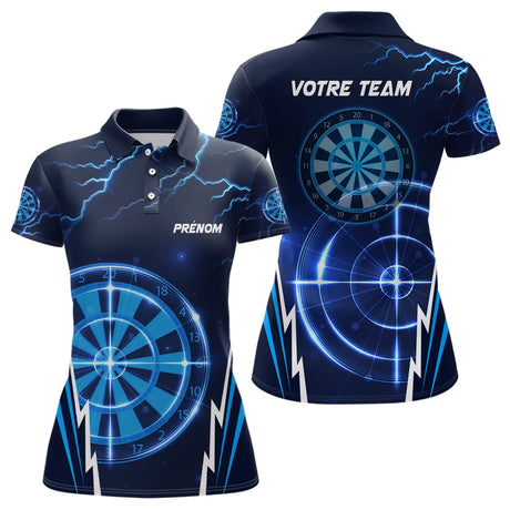 Polo Électrique Darts Vision - Conception Futuriste pour Passionnés de Fléchettes – AL08062444 - Polo Femme