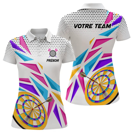 Maillot De Sport Personnalisable - Design Dynamique Avec Cible et Fléchettes - Idéal Pour Équipes et Événements - AL12062423 - Polo Femme