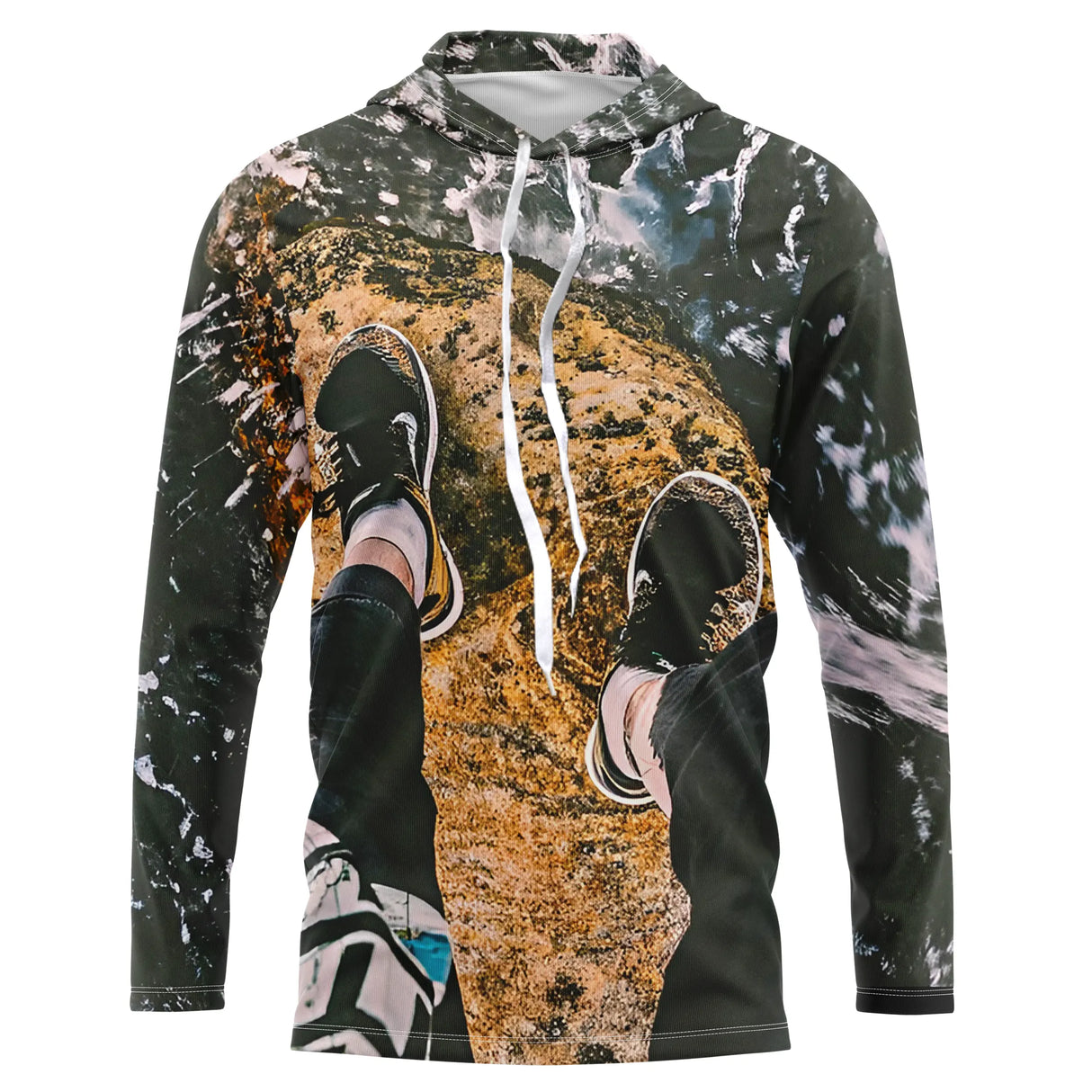 T-shirt randonnée variante avec scène nature aventure