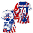 Maillot Cross Protection UV Personnalisé, MX Racing Passion, Drapeau Français - CT19122230 - Tshirt col rond