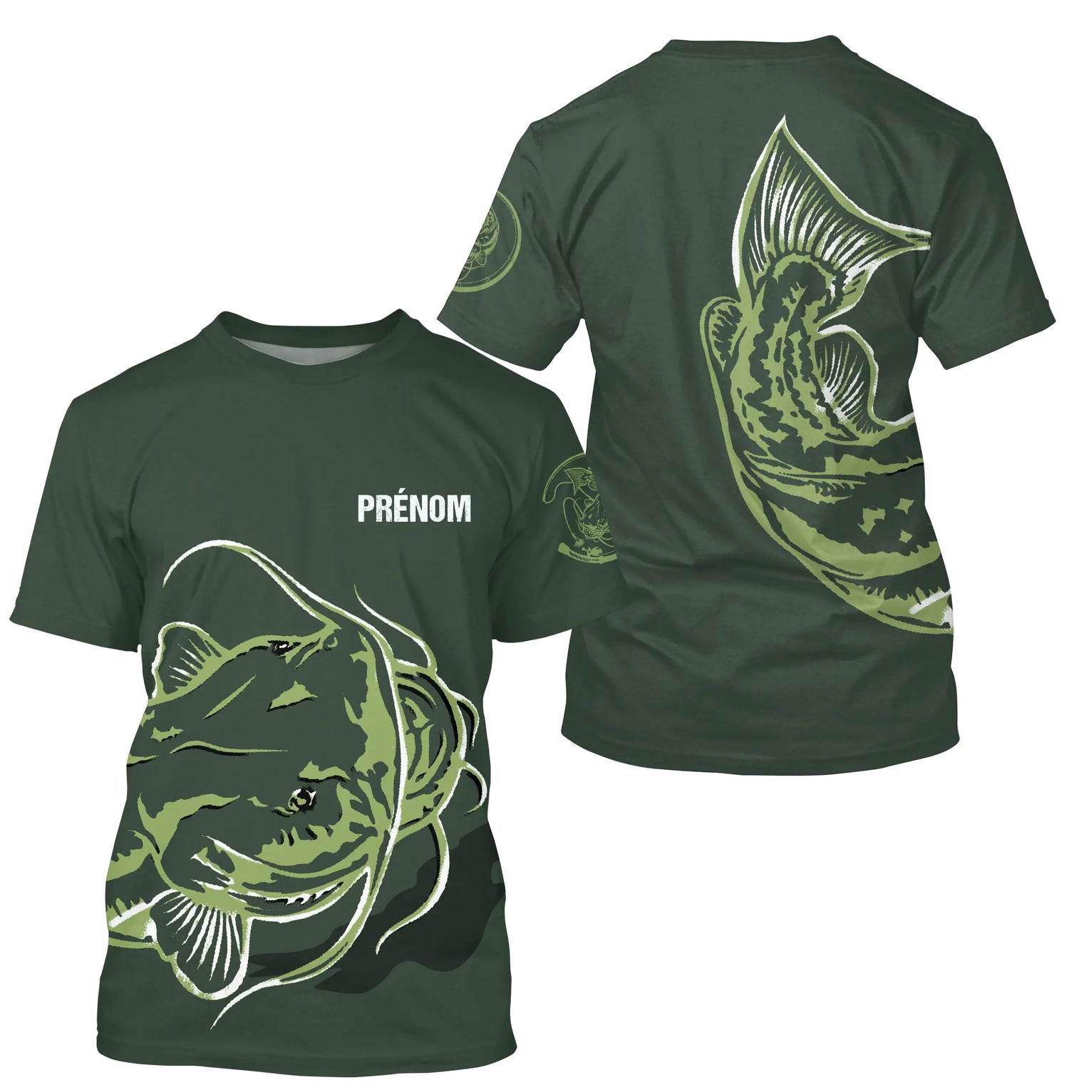 Sweat, Hoodie & T-Shirt Pêche Silure – Prénom Personnalisé | Tenue Pêcheur Originale - A07072501 - T-shirt
