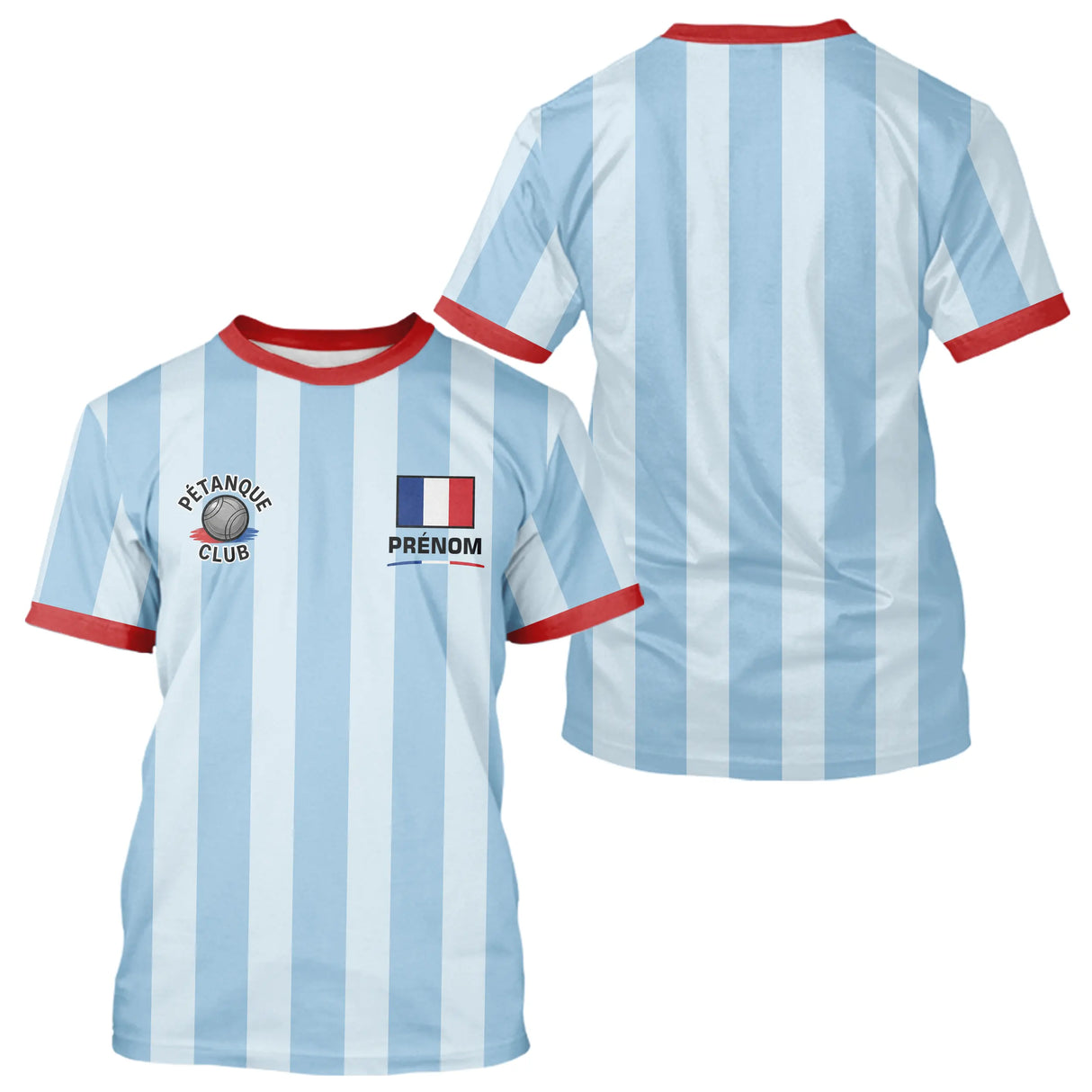 Polo Club Pétanque Homme Femme - Style Drapeau Français - T-Shirt Homme