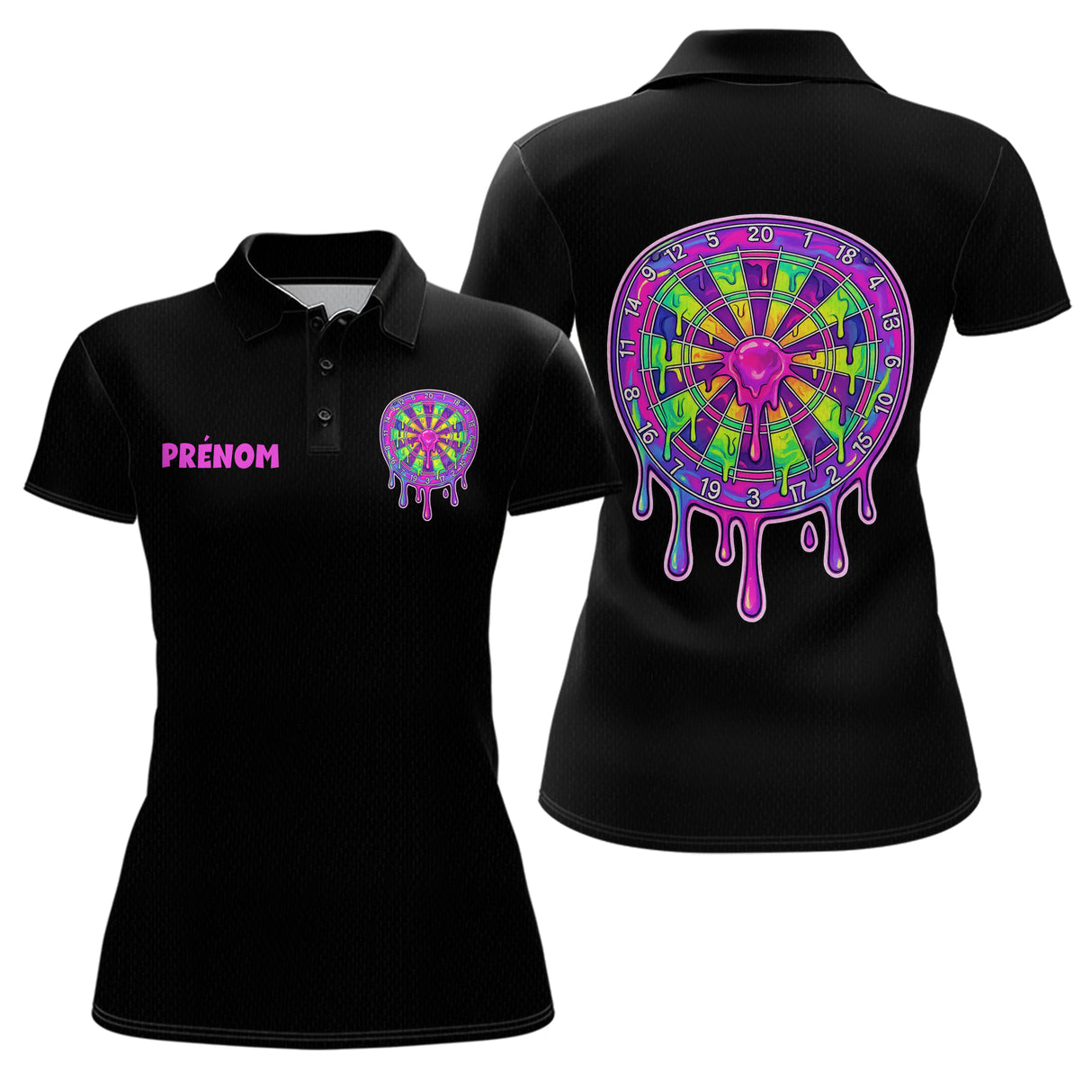 Polo Fléchette Personnalisé - Style Neon Slime - Polo Femme