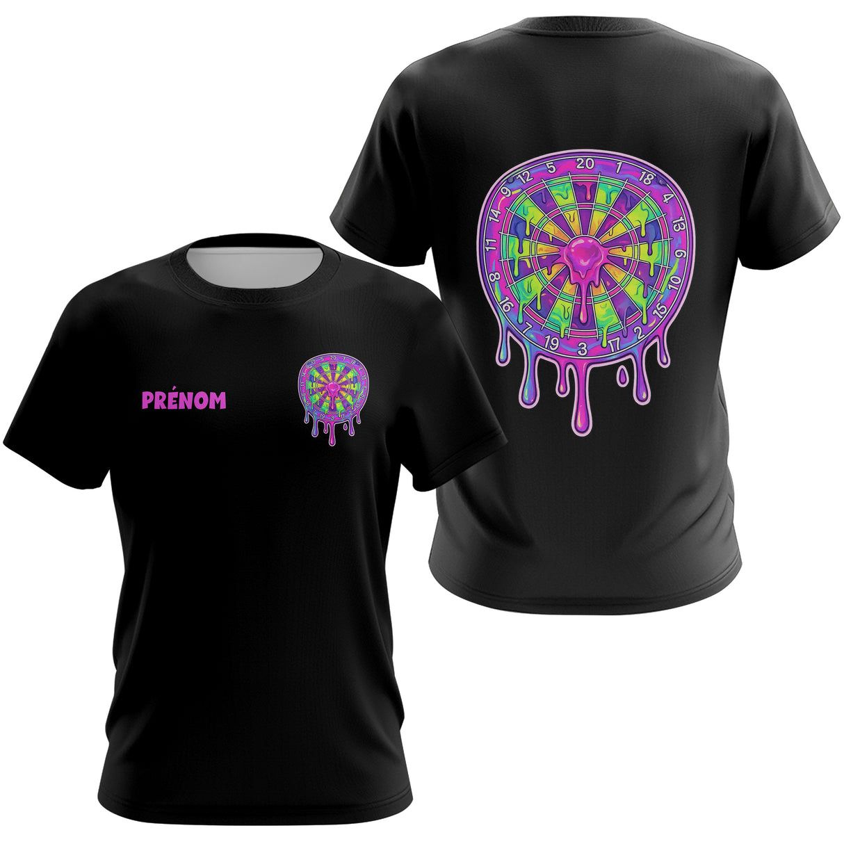 Polo Fléchette Personnalisé - Style Neon Slime - T-Shirt Femme