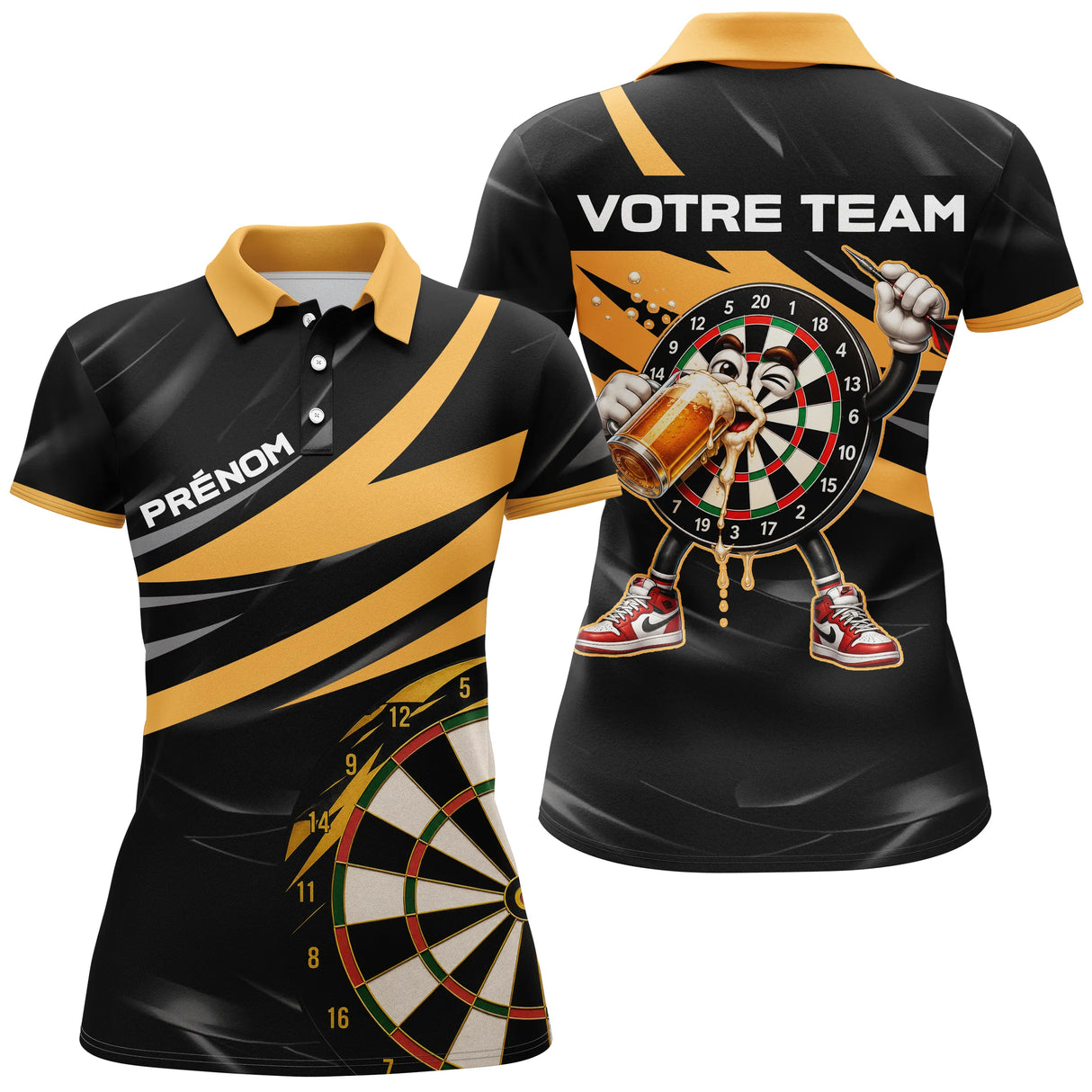 Polo Fléchettes & Bière Personnalisable – Style & Convivialité - Polo Femme