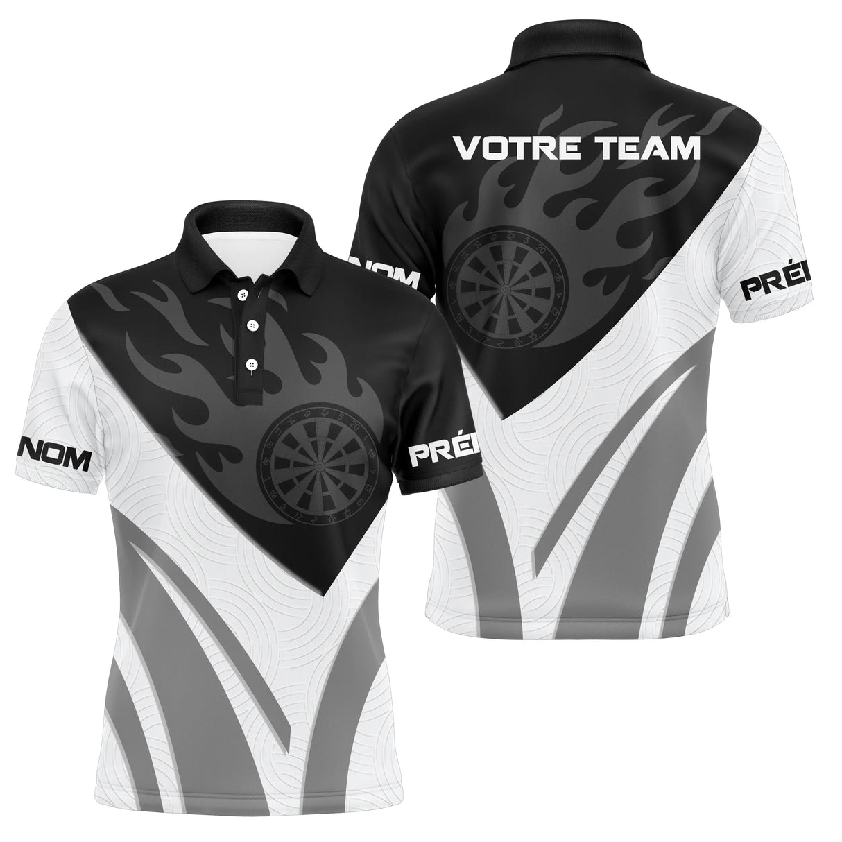 Polo Fléchettes Flamme Personnalisé – Design Sport Premium - Polo Homme