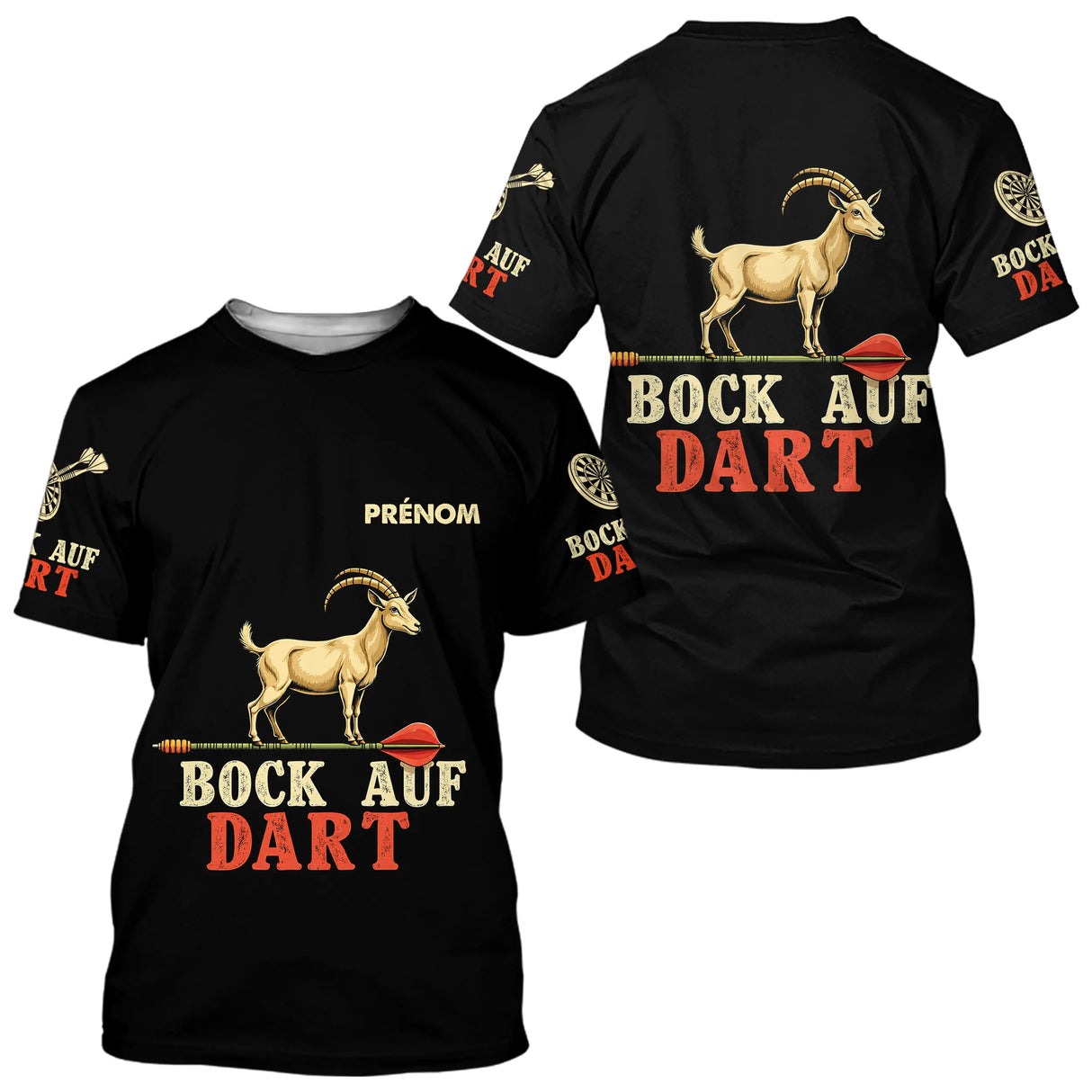Polo Fléchettes Noir Personnalisé - Bock Auf Homme Femme - T-Shirt Homme
