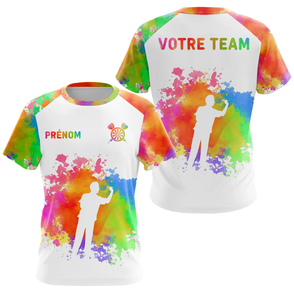 Polo Fléchettes Personnalisé - Couleurs & Nom Équipe - T-Shirt Femme
