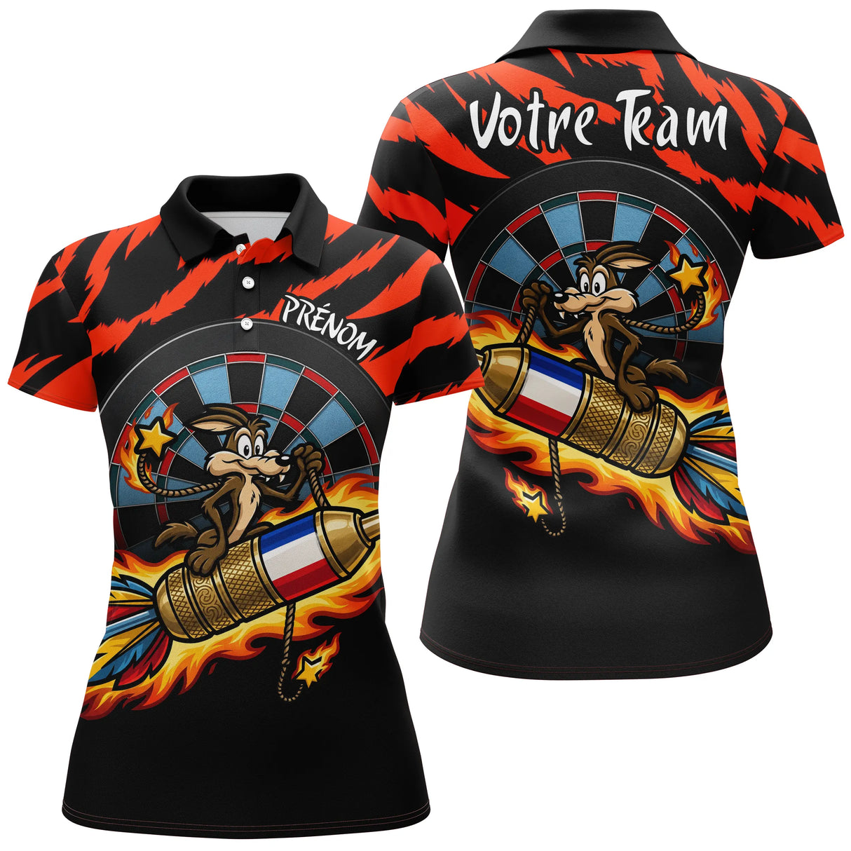 Polo Fléchettes Personnalisé - Coyote France Style - Polo Femme