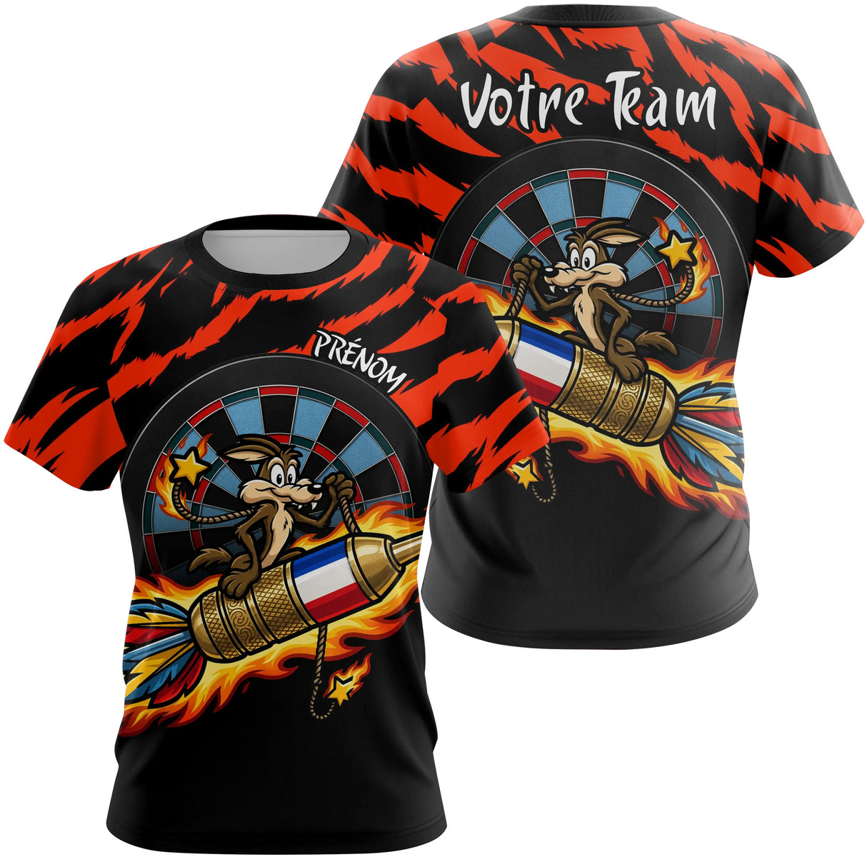 Polo Fléchettes Personnalisé - Coyote France Style - T-Shirt Femme