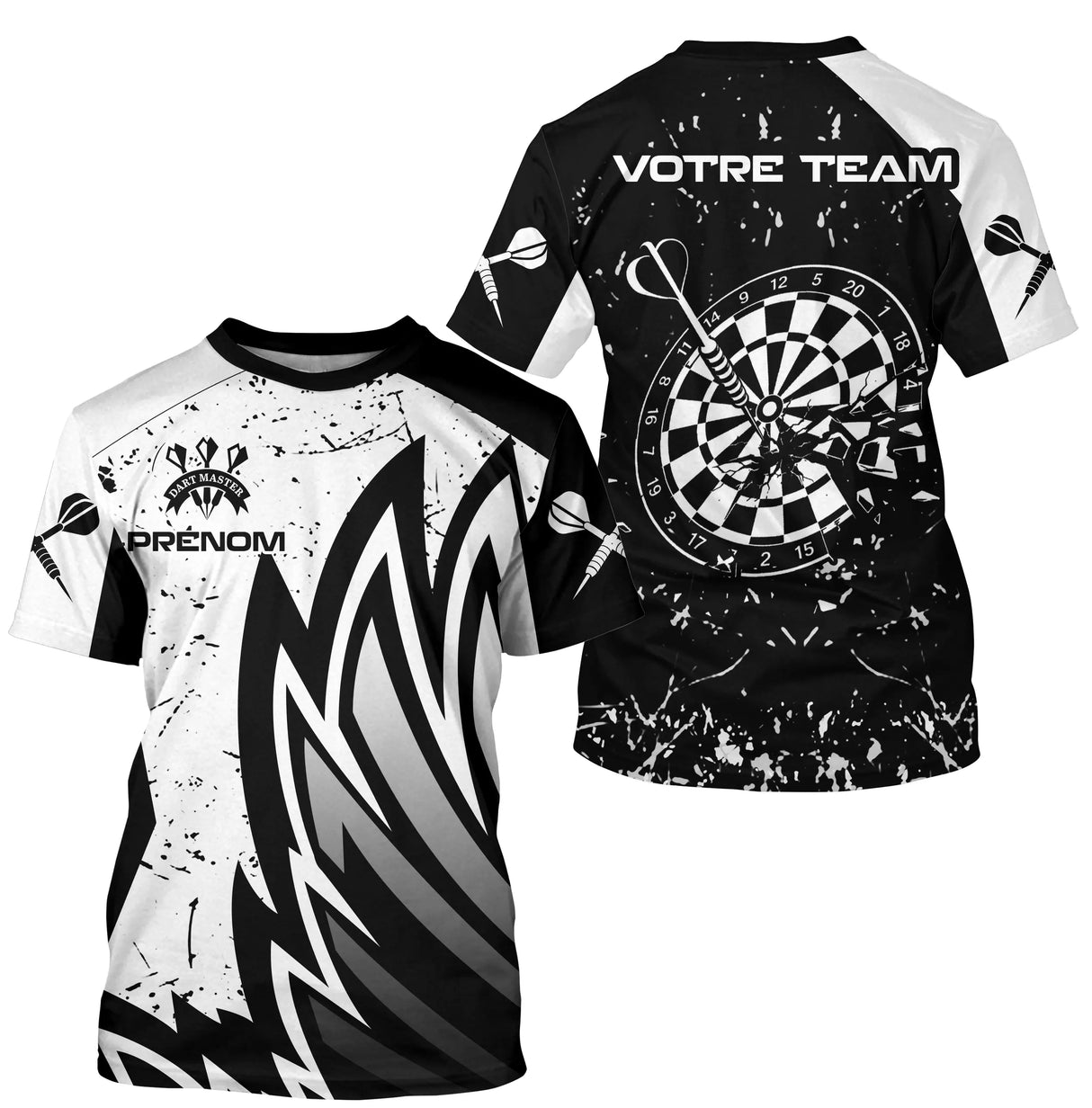 Polo Fléchettes Personnalisé – Style Tribal & Cible Brisée - T-Shirt Homme