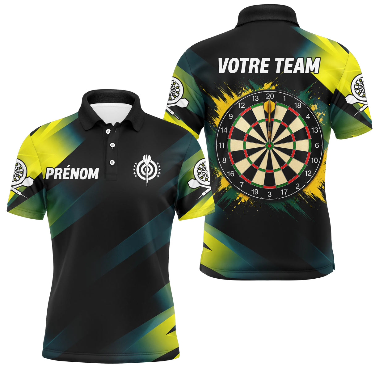 Polo Fléchettes Sportif - Style Champion Personnalisé - Polo Homme