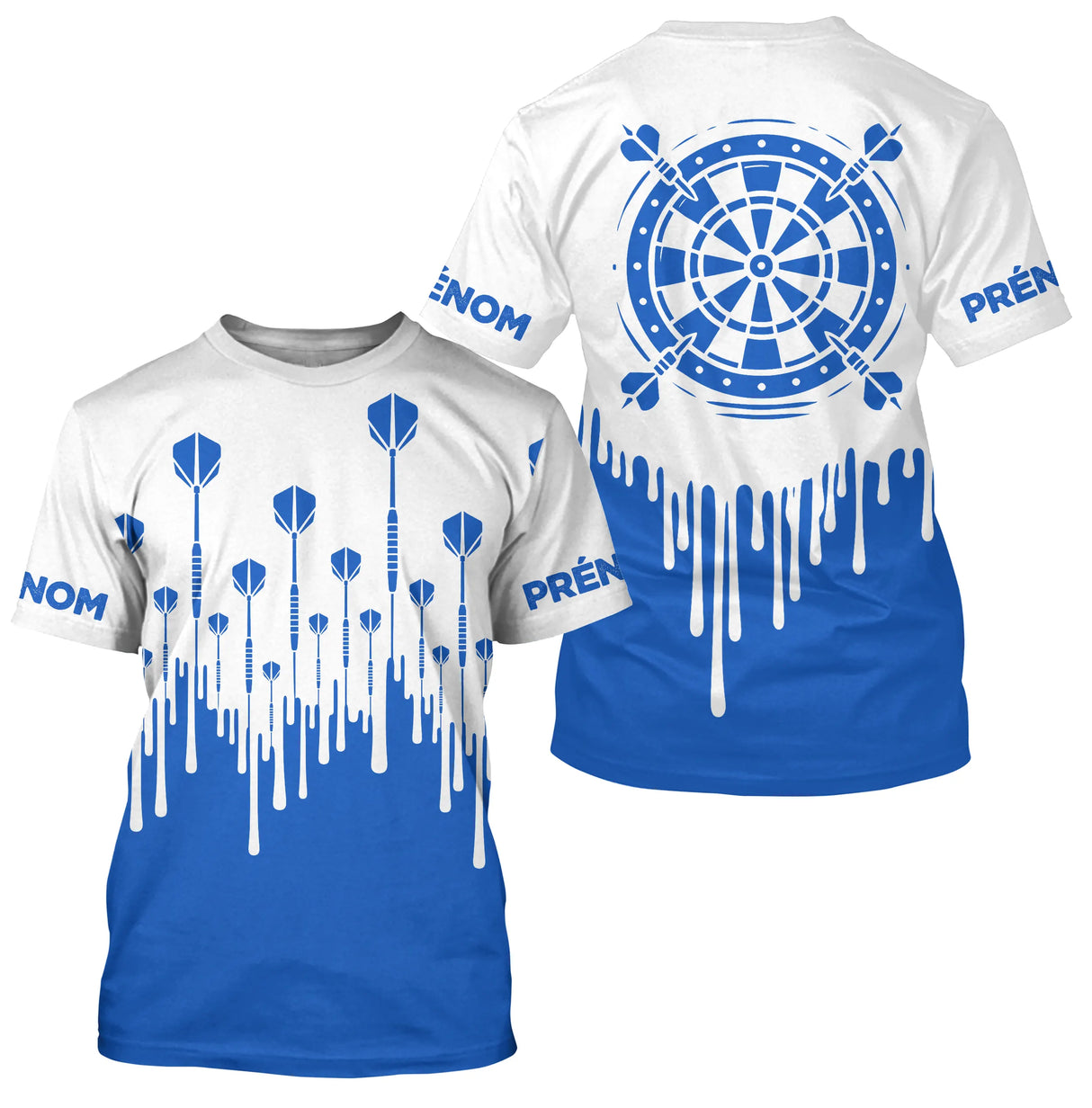 Polo Fléchettes Style Épuré - Cible Bleu Personnalisé - T-Shirt Homme