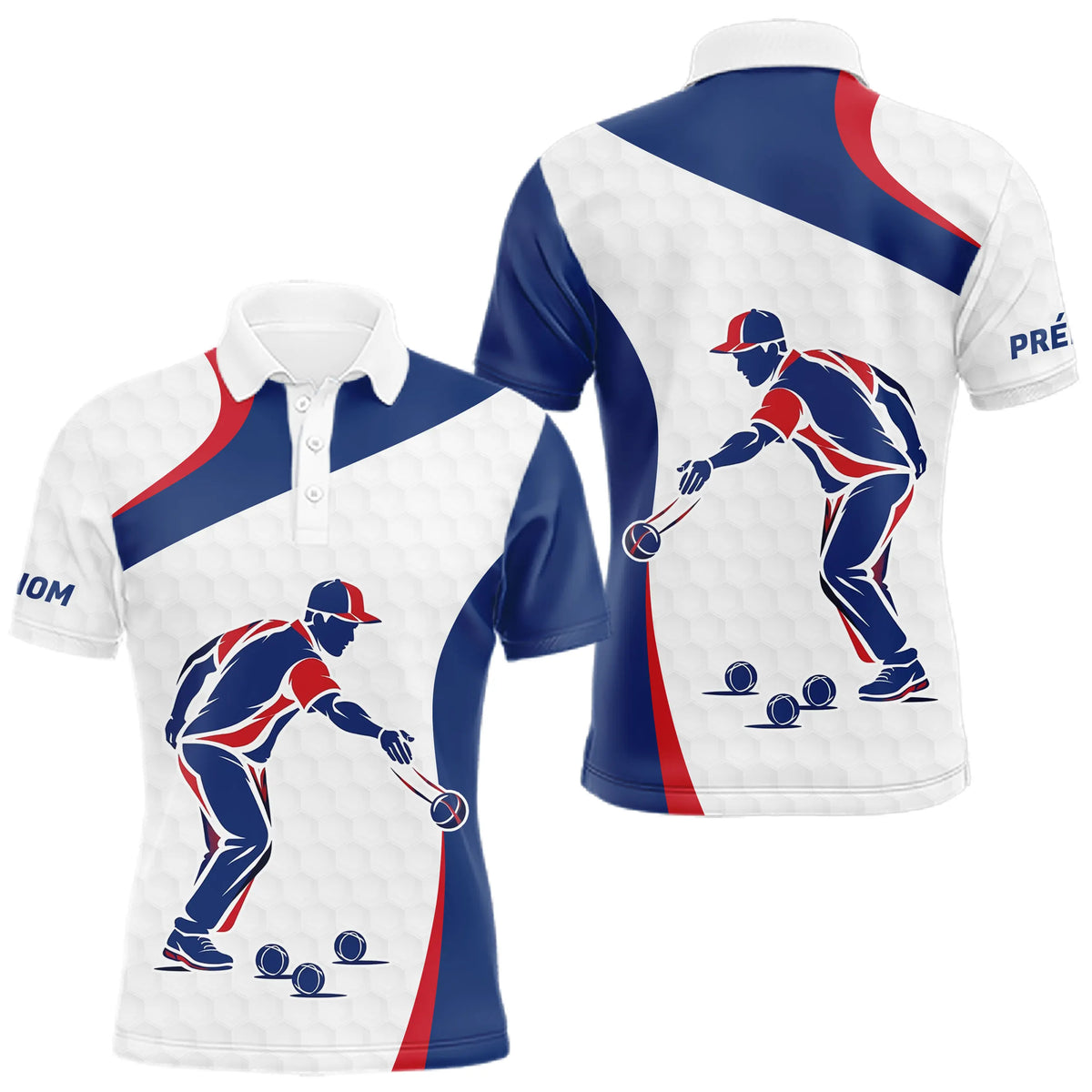Polo Pétanque Bleu Blanc Rouge - Performance & Style Homme - Polo Homme