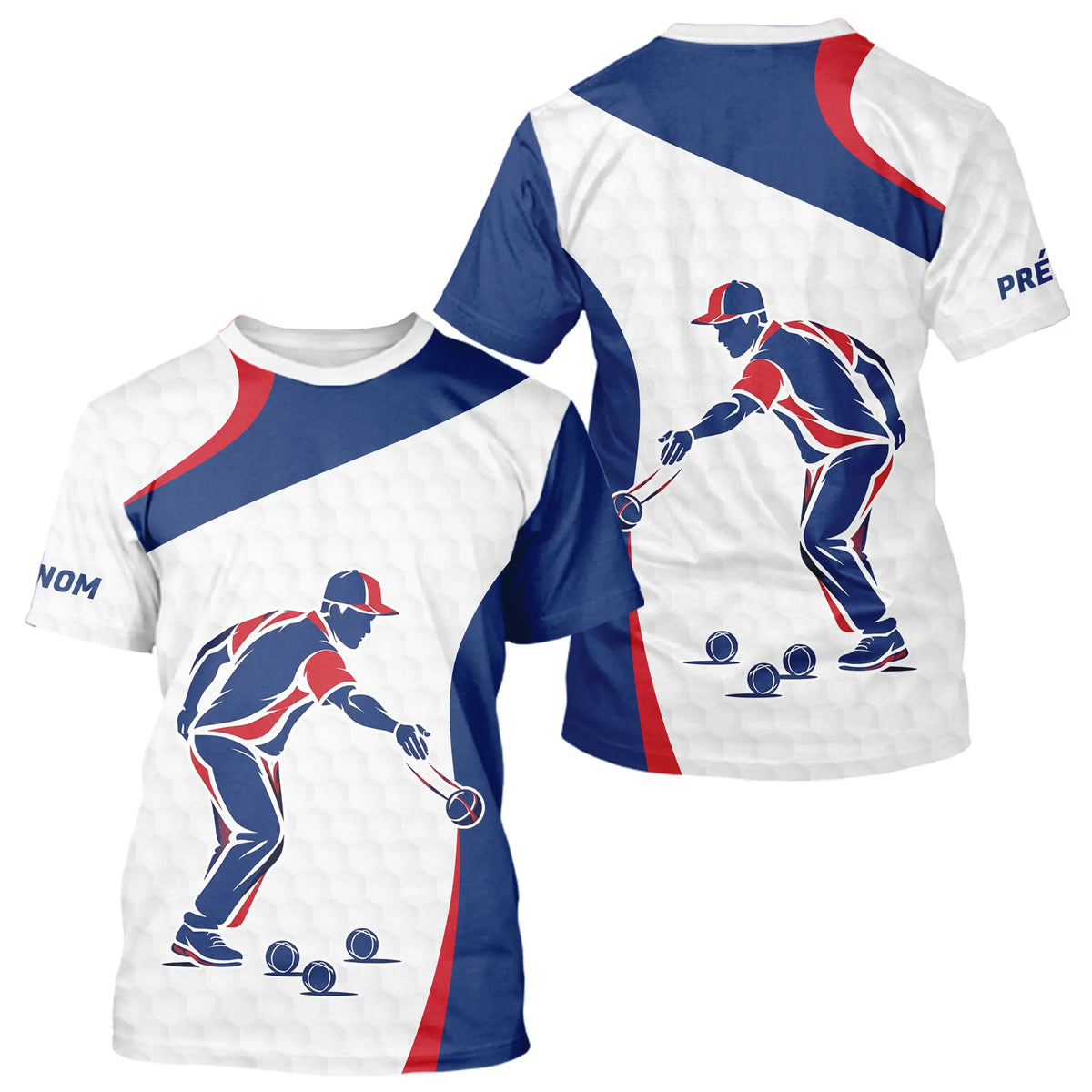 Polo Pétanque Bleu Blanc Rouge - Performance & Style Homme - T-Shirt Homme