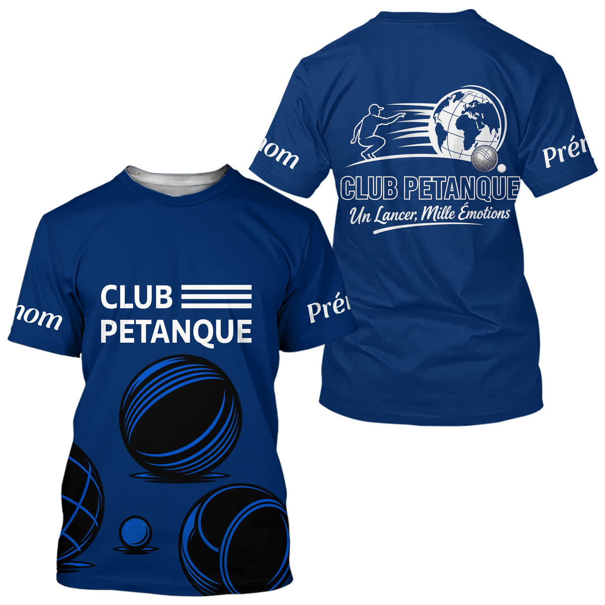 Polo Pétanque Club Esprit Français - Boules et Émotions - T-Shirt Homme