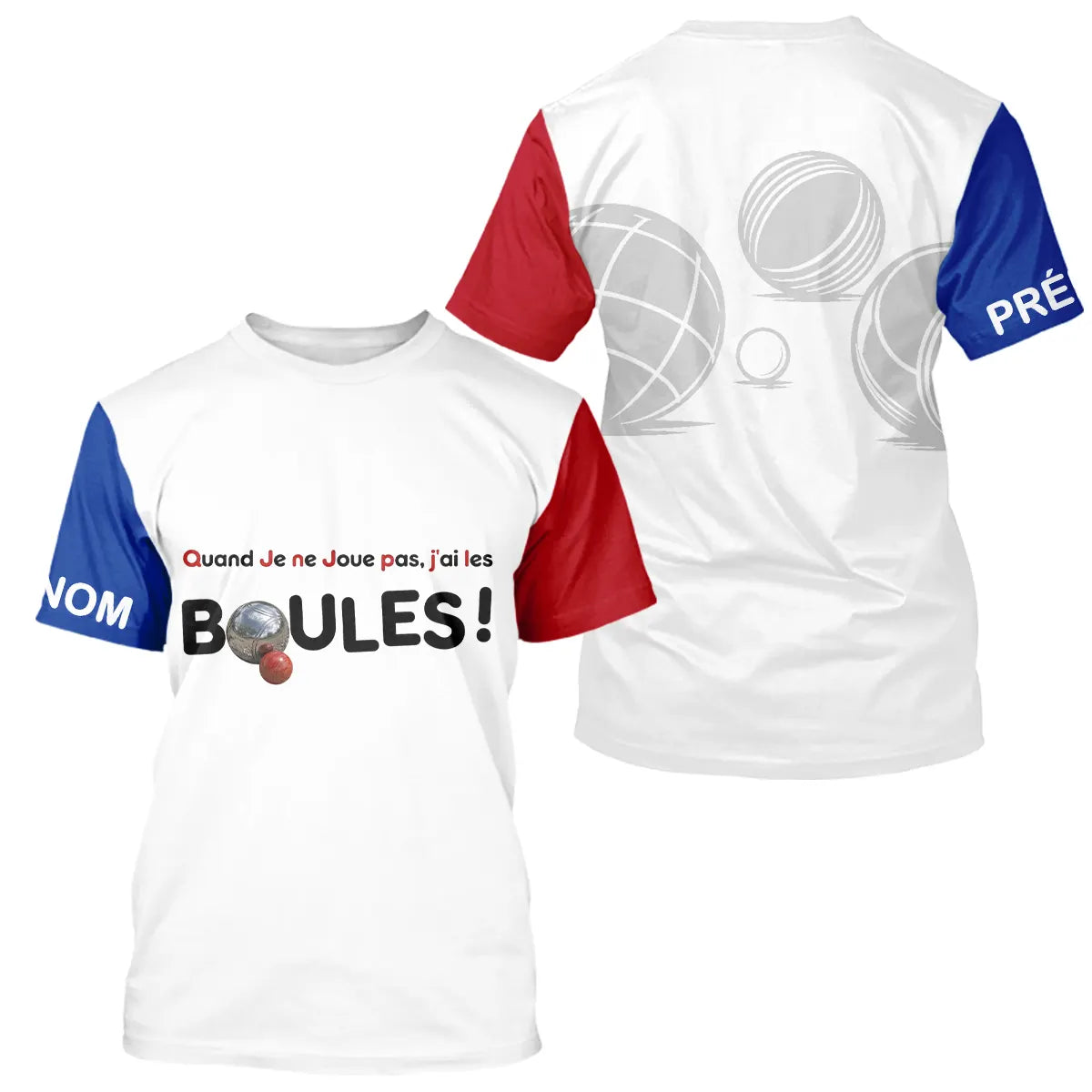 Polo Pétanque Française Personnalisé - J'ai Les Boules - T-Shirt Homme