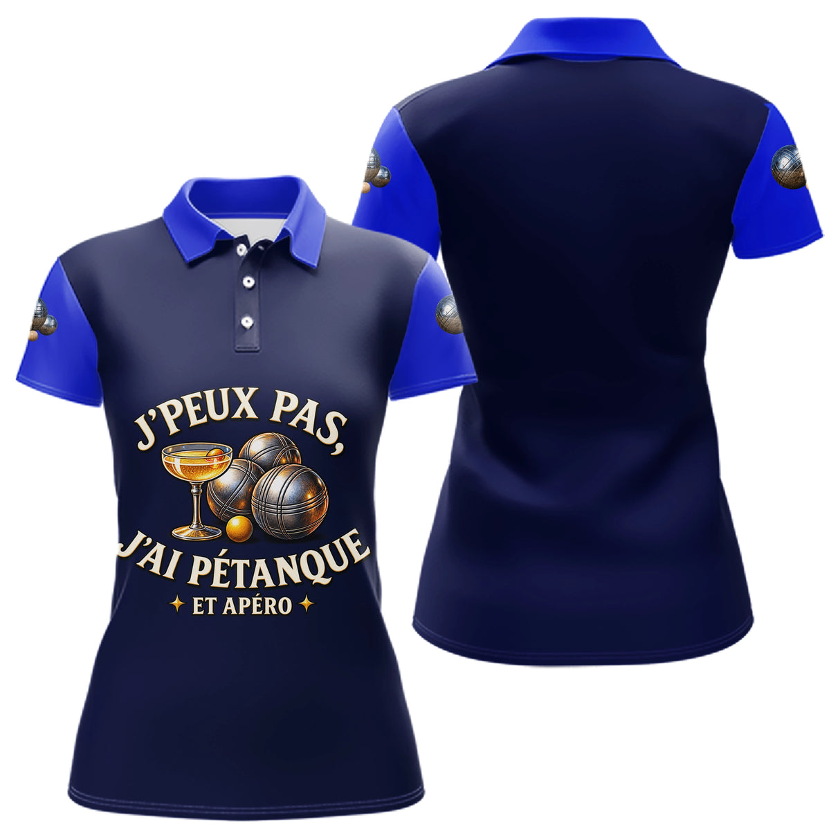 Polo Pétanque Homme Femme - J'peux Pas J'ai Apéro - Polo Femme