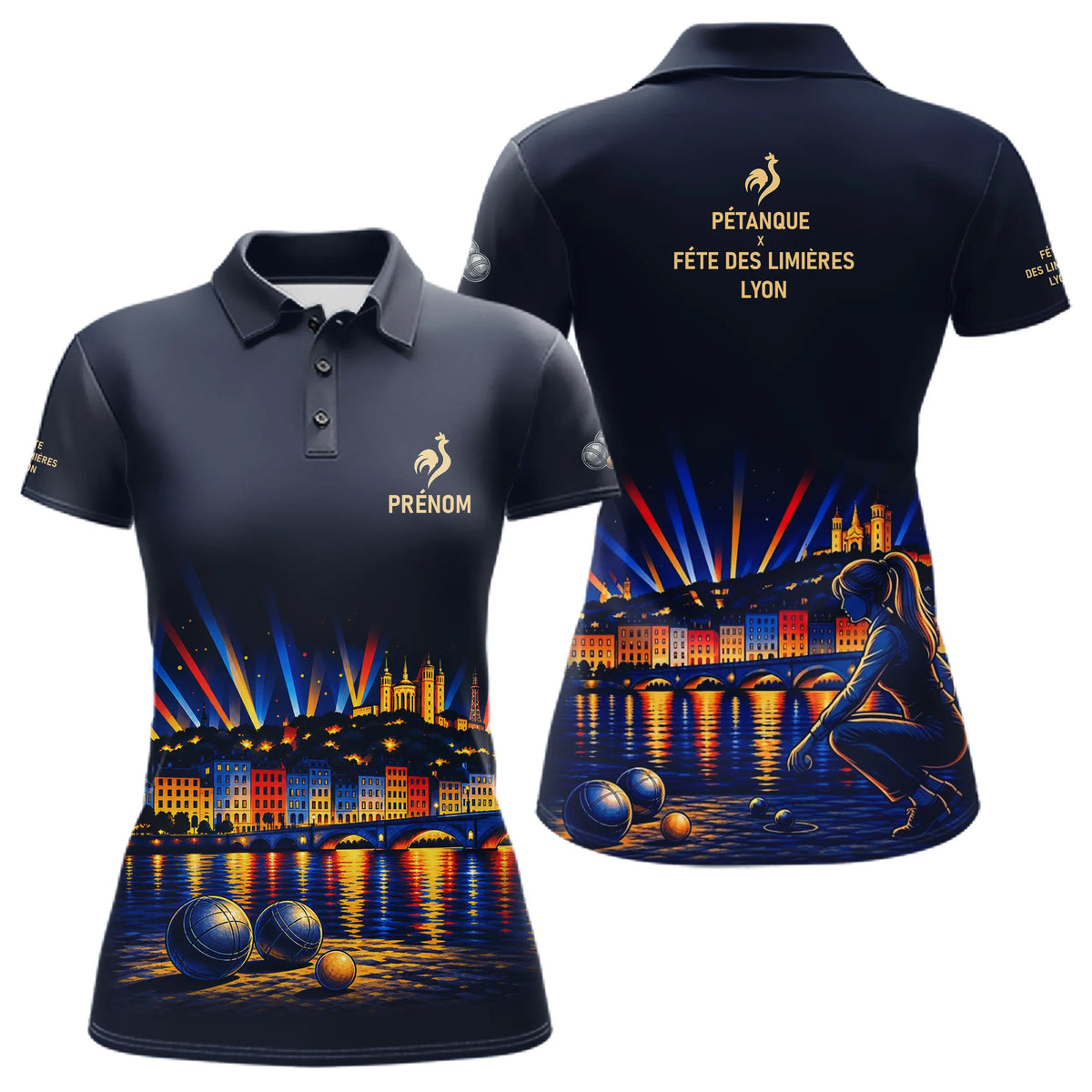 Polo Pétanque Personnalisable - Lyon Fête des Lumières - Polo Homme