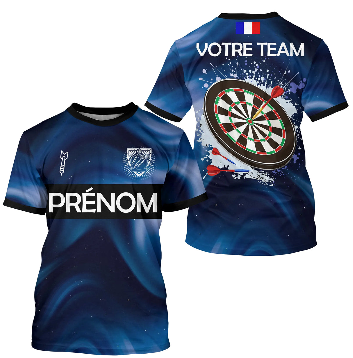 Polo Sport Fléchettes Personnalisé – Bleu Marine Éclatant - T-Shirt Homme