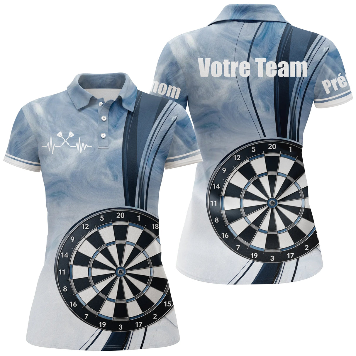 Polo Sport Fléchettes Personnalisé – Design Cible Moderne - Polo Femme