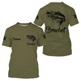 T-shirt Pêche Du Brochet, Cadeau Original Pêcheur, Vêtement Personnalisé Pour La Pêche - CT21122228