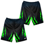Short all-over pétanque noir et vert assorti au polo griffes graphiques pour bouliste