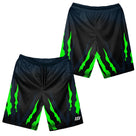 Short all-over pétanque noir et vert assorti au polo griffes graphiques pour bouliste