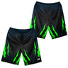 Polo short personnalisé Homme Femme pour pétanque – Design griffes noir et vert - A23102435