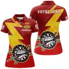 F01D0007072026Polo Fléchettes Personnalisé - Cible Furieuse Électrique - Polo Femme