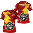 F01D0007072026Polo Fléchettes Personnalisé - Cible Furieuse Électrique - T-Shirt Homme