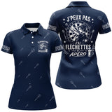Polo Fléchettes Personnalisé - Bleu Marine Humour