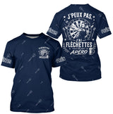 Polo Fléchettes Personnalisé - Bleu Marine Humour
