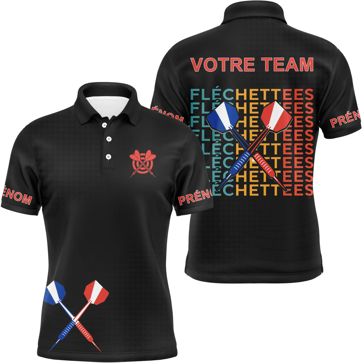 Polo Fléchettes Personnalisé - Maillot Team France