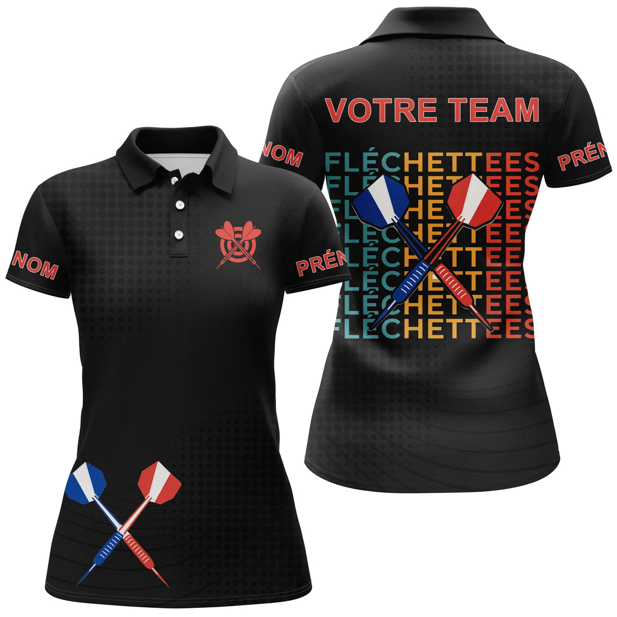 Polo Fléchettes Personnalisé - Maillot Team France