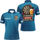 Maillot Fléchettes Personnalisé Bleu - Bière & Humour