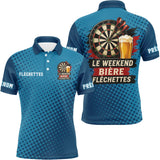 Maillot Fléchettes Personnalisé Bleu - Bière & Humour