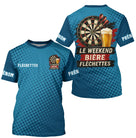 Maillot Fléchettes Personnalisé Bleu - Bière & Humour
