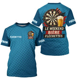 Maillot Fléchettes Personnalisé Bleu - Bière & Humour