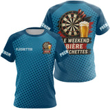 Maillot Fléchettes Personnalisé Bleu - Bière & Humour